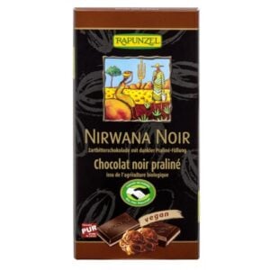 Ciocolata Nirwana neagra cu praline 55% cacao vegana, eco - Rapunzel