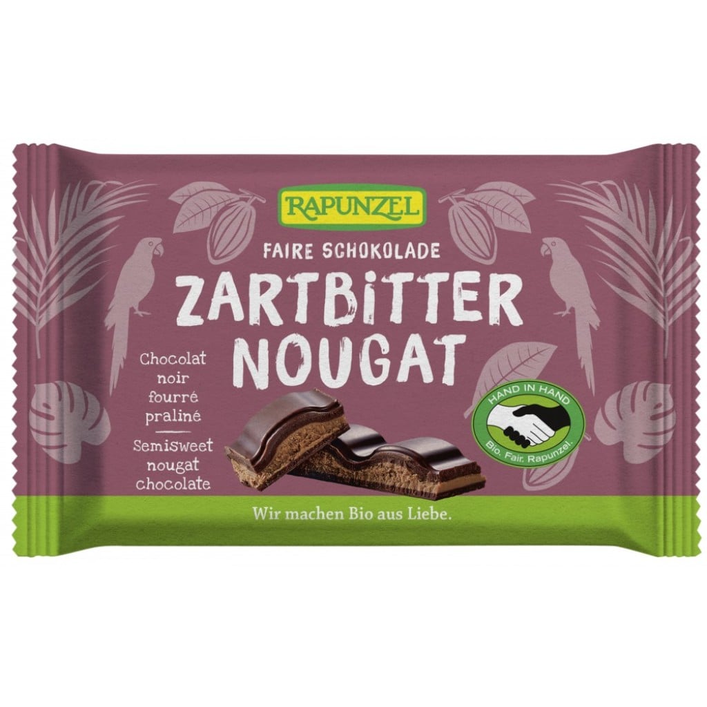Ciocolata nougat amaruie, eco - Rapunzel
