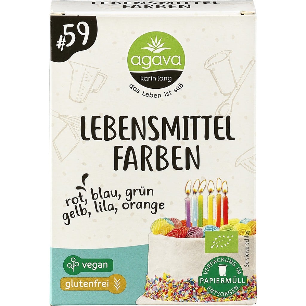 Colorant alimentar cu 6 culori fara gluten, eco - Agava Karin Lang