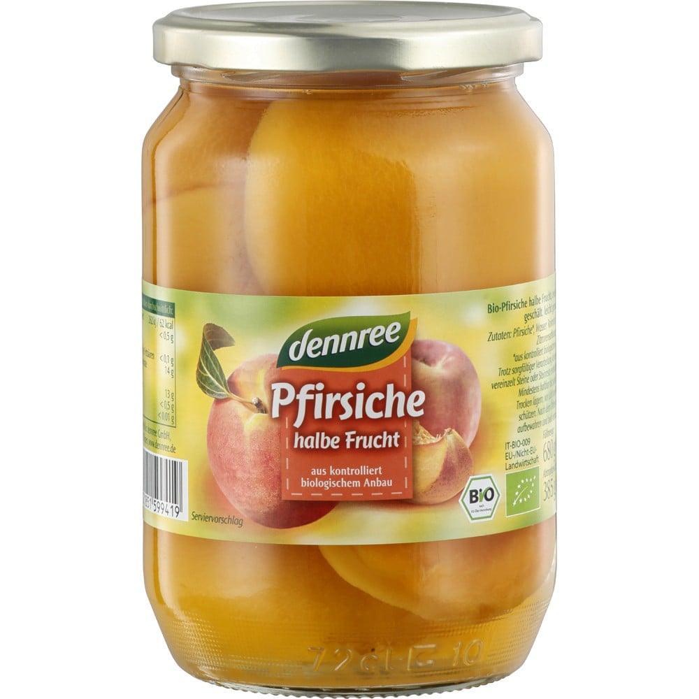 Compot de piersici jumatati, eco - Dennree