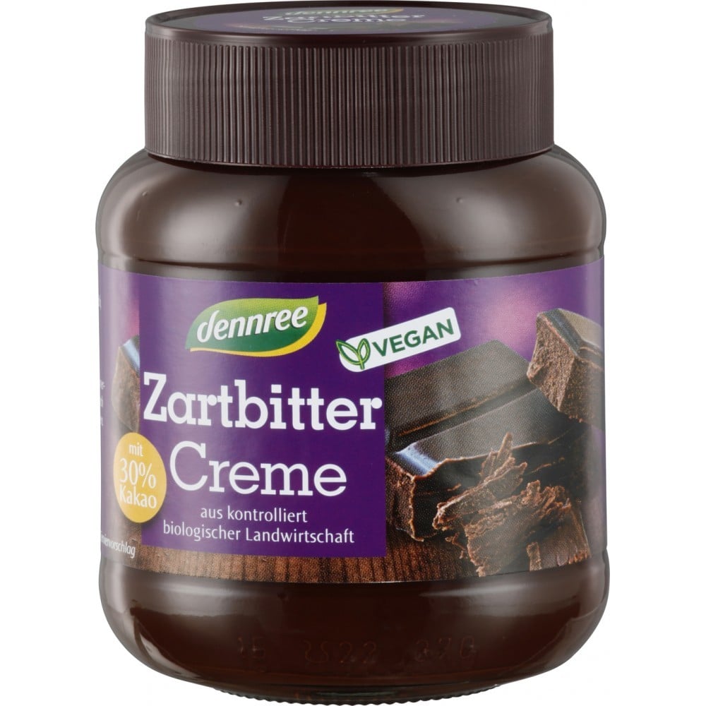 Crema de ciocolata amaruie vegana, eco - Dennree