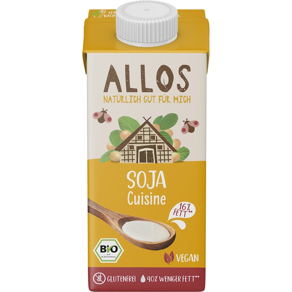 Crema de soia lichida pentru gatit fara gluten, eco - Allos