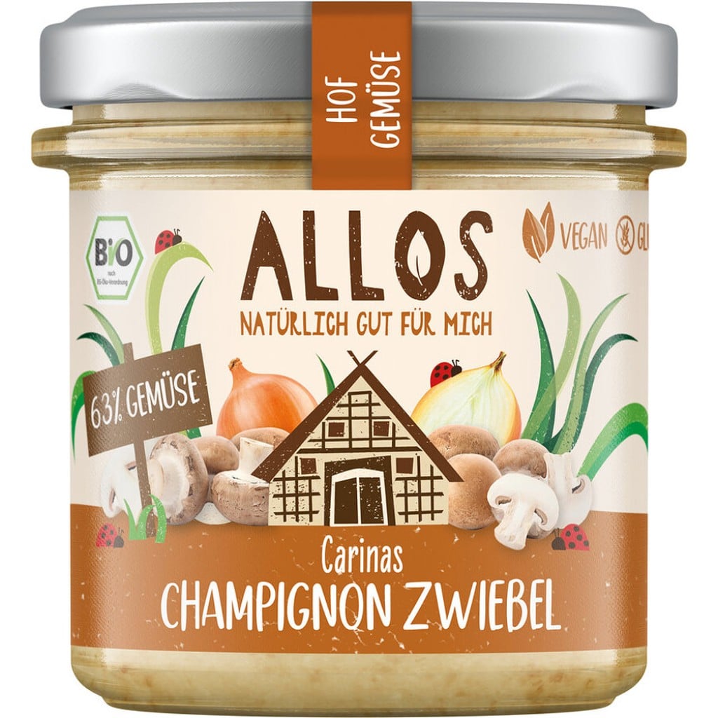 Crema tartinabila cu ceapa si ciuperci champignon, eco - Allos