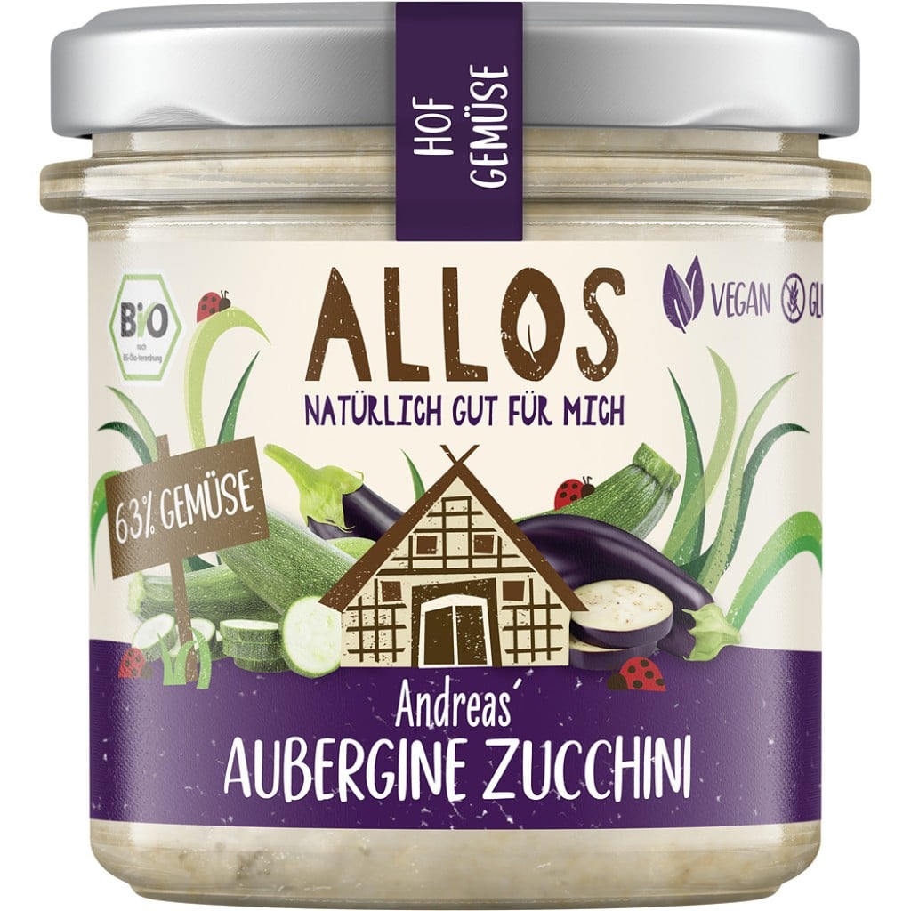 Crema tartinabila cu vinete si zucchini fara gluten, eco - Allos