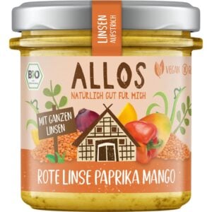 Crema tartinabila din linte ardei si mango fara gluten, eco - Allos