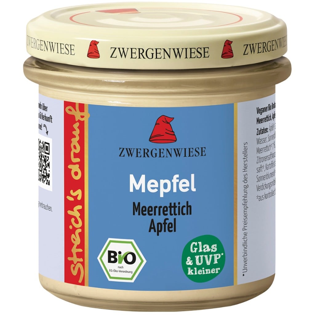 Crema tartinabila Mepfel cu hrean si mar fara gluten, eco - Zwergenwiese