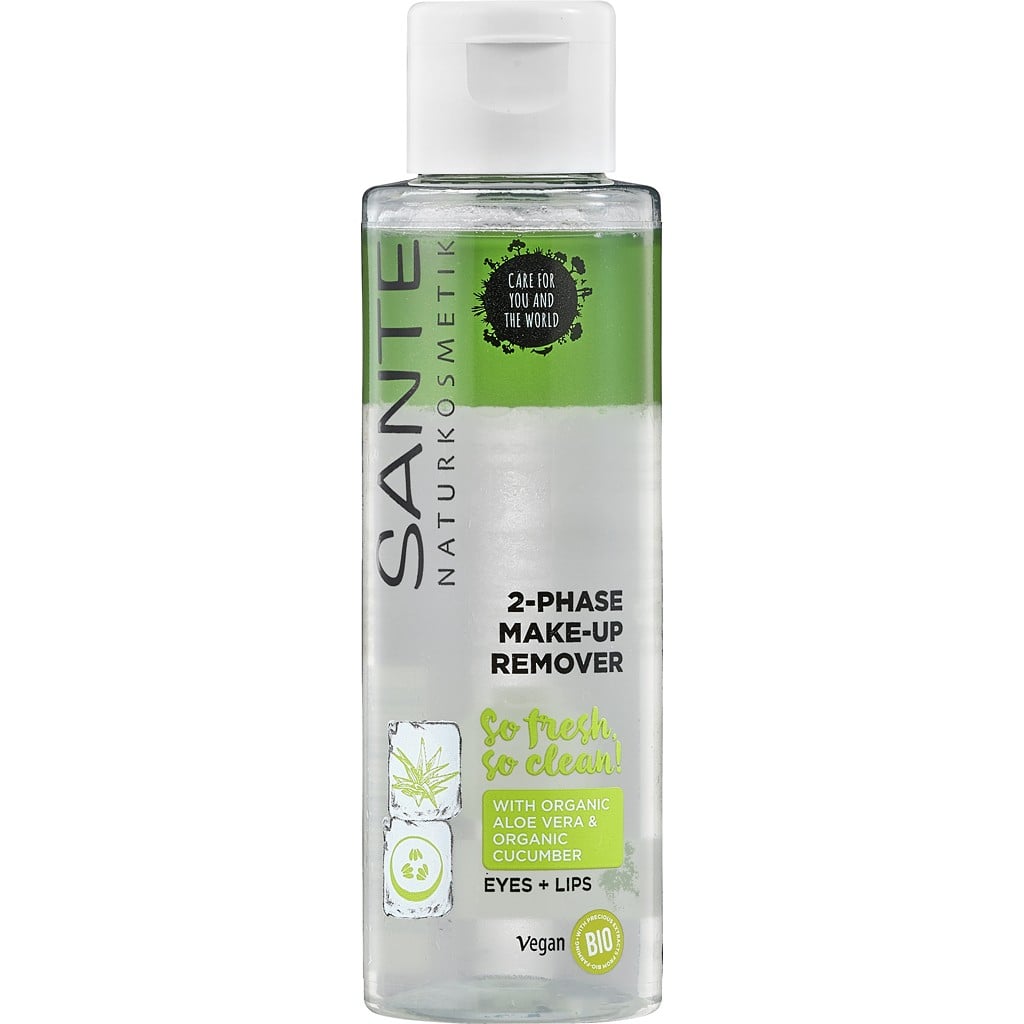 Demachiant bifazic pentru ochi si buze cu aloe vera bio si castravete bio - Sante