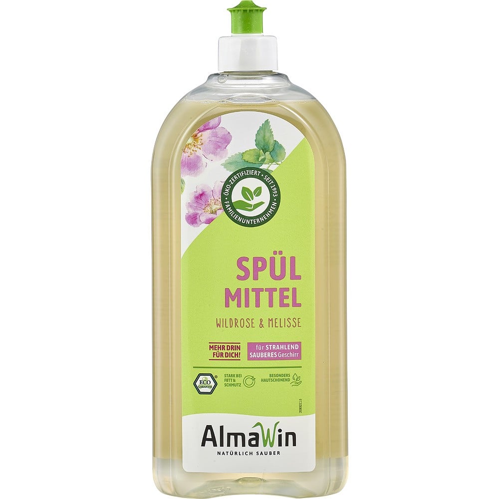 Detergent de vase cu trandafir salbatic si melisa - AlmaWin