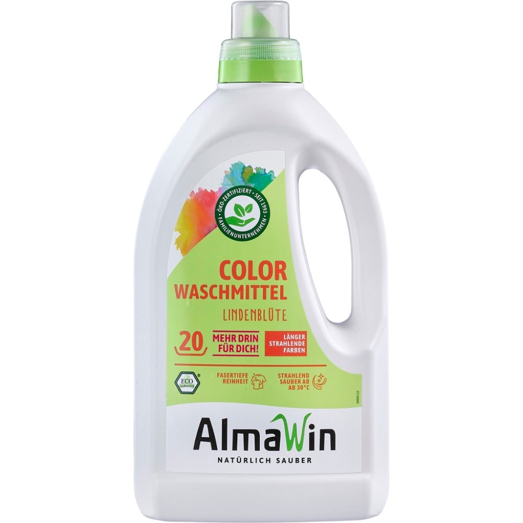 Detergent lichid pentru rufe colorate cu parfum din flori de tei - AlmaWin