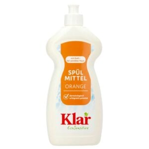 Detergent lichid sensitiv cu portocala pentru vase fara parfum - Klar