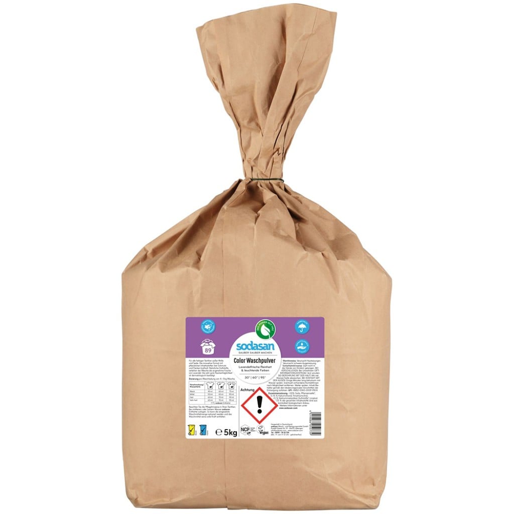 Detergent pudra pentru rufe colorate cu lavanda - Sodasan