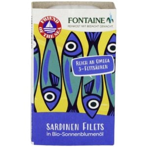 File de sardine fara oase cu piele in ulei bio de floarea-soarelui - Fontaine
