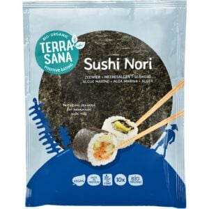 Foi de alge Sushi Nori vegane 10 bucati, eco - Terrasana
