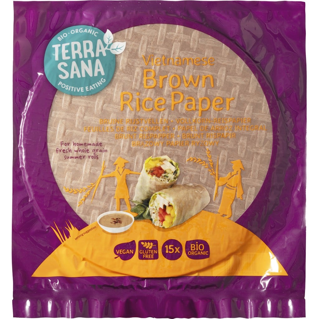 Foi integrale de orez Vietnameze fara gluten 15 bucati, eco - Terrasana
