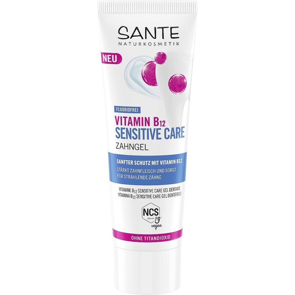 Gel de dinti Vitamina B12 Sensitive Care fara fluor - Sante