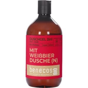 Gel de dus 2 in 1 pentru par si corp cu bere de grau bio - Benecos