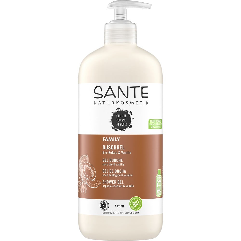 Gel de dus cu cocos bio si vanilie - Sante