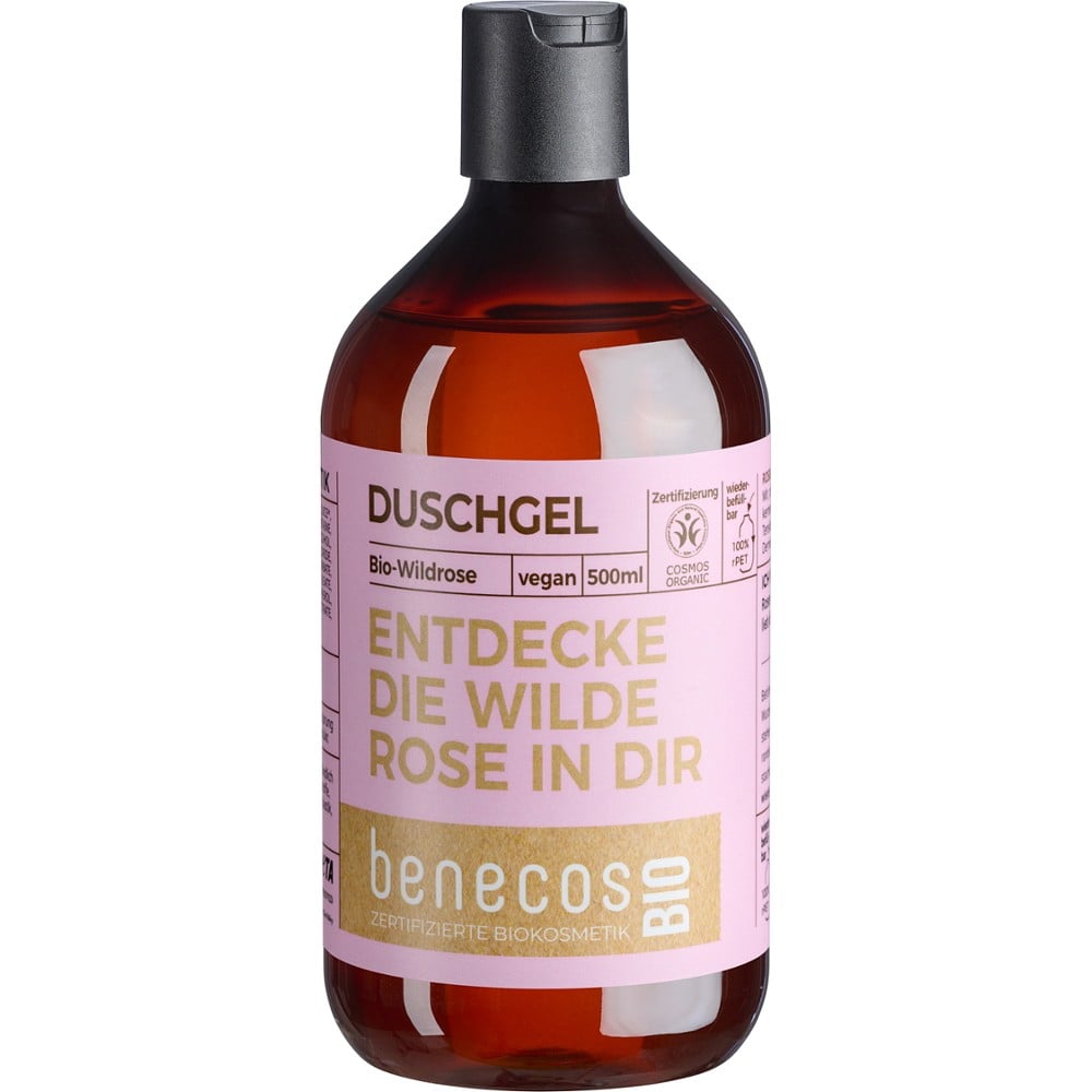 Gel de dus cu trandafir salbatic bio - Benecos