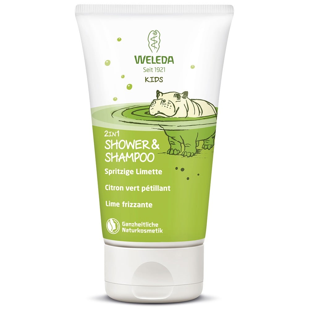 Gel de dus si sampon cu lime 2 in 1 pentru copii - Weleda