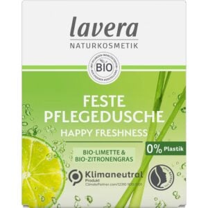 Gel de dus solid cu lime bio si lemongras bio Happy Freshness - Lavera