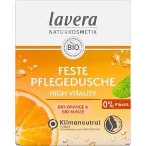 Gel de dus solid cu portocala bio si menta bio High Vitality - Lavera