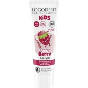 Gel dentar pentru copii Happy Berry cu capsuni 0-6 ani - Logodent