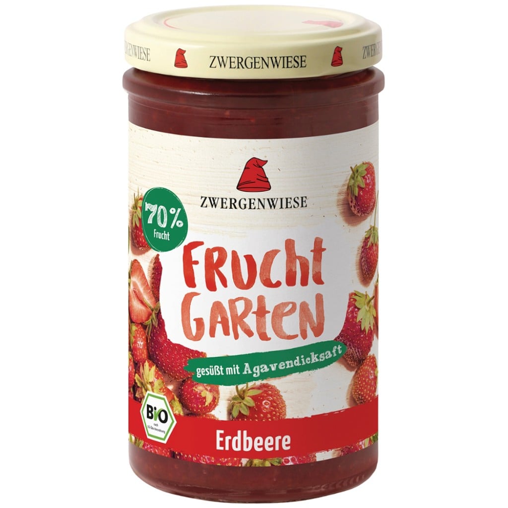 Gem de capsuni indulcit cu nectar de agave fara gluten, eco - Zwergenwiese