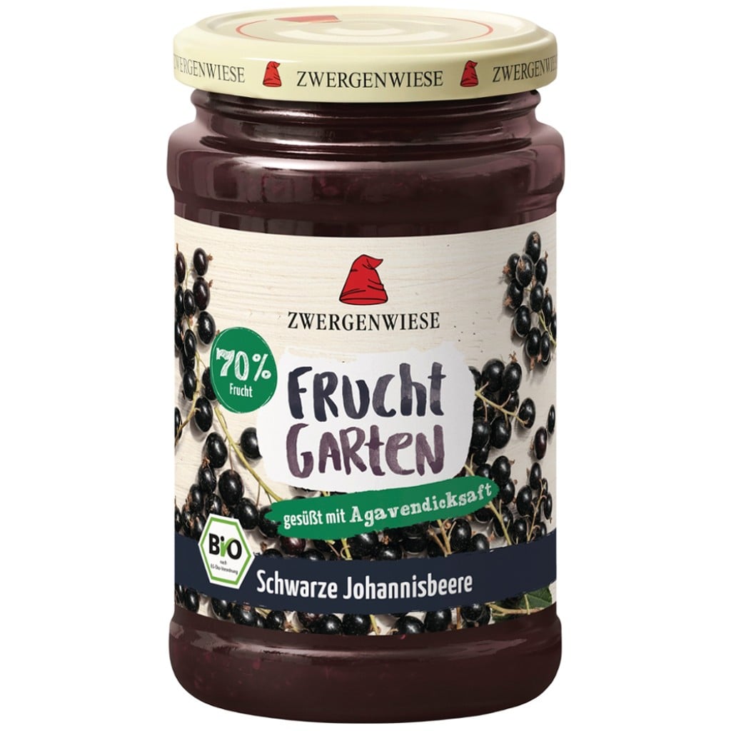 Gem de coacaze negre indulcit cu nectar de agave fara gluten, eco - Zwergenwiese