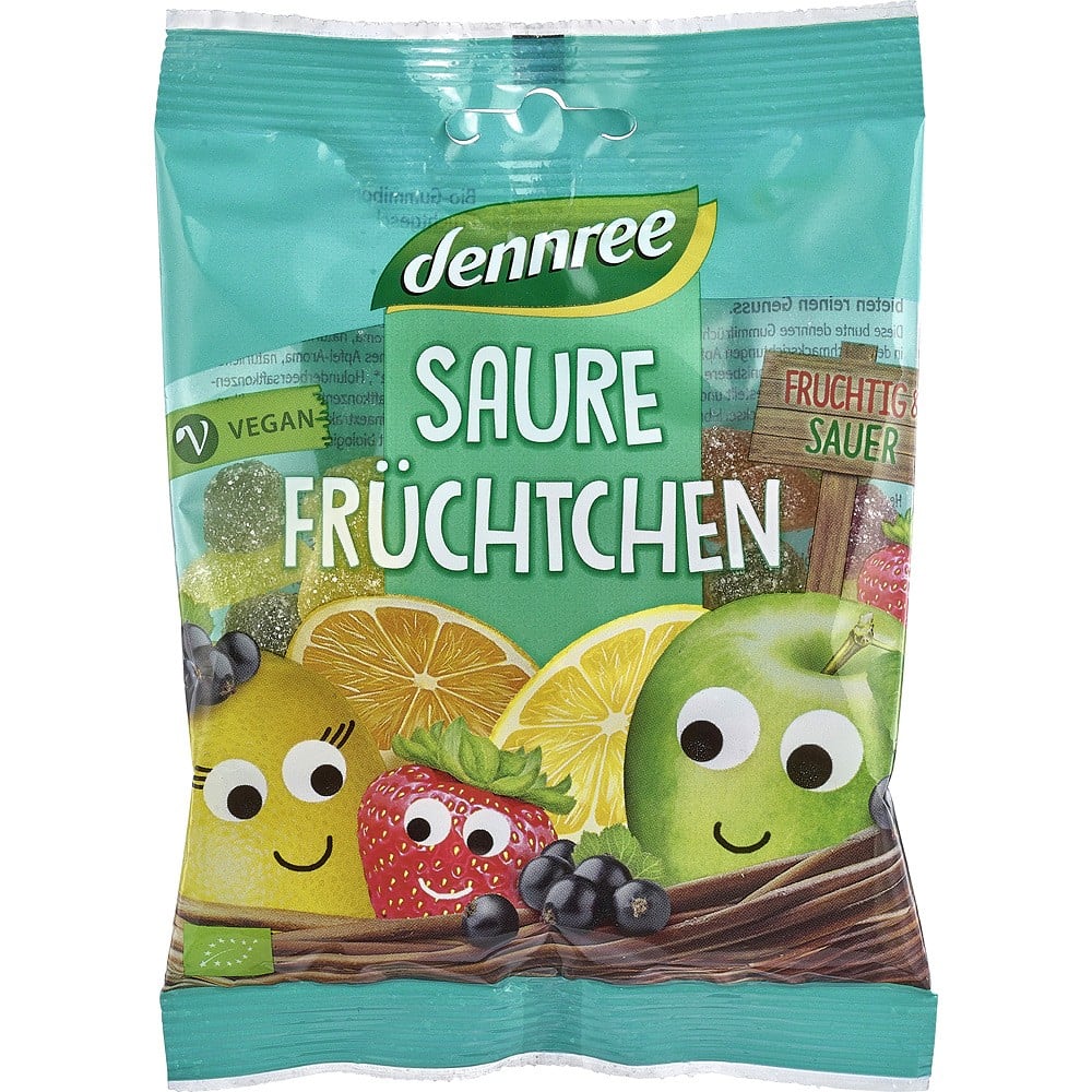 Jeleuri acrisoare cu fructe vegane, eco - Dennree