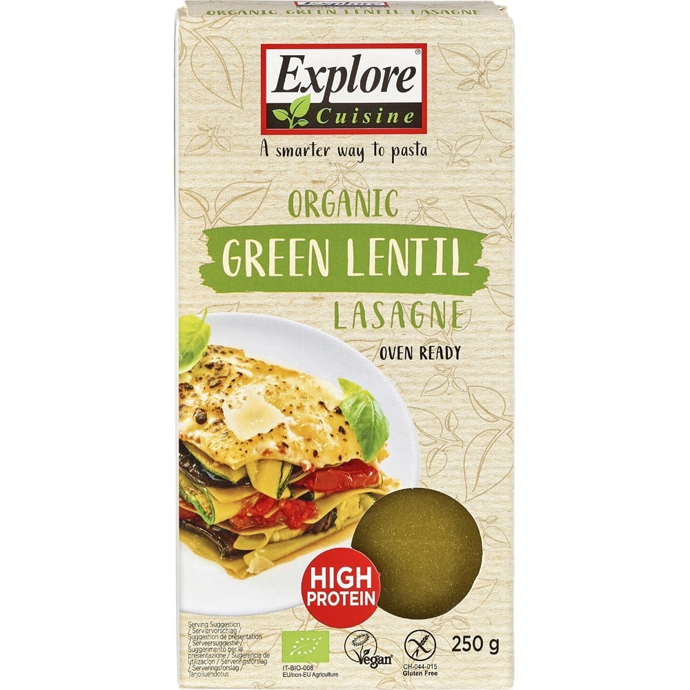 Lasagna din linte verde fara gluten, eco - Explore Cuisine