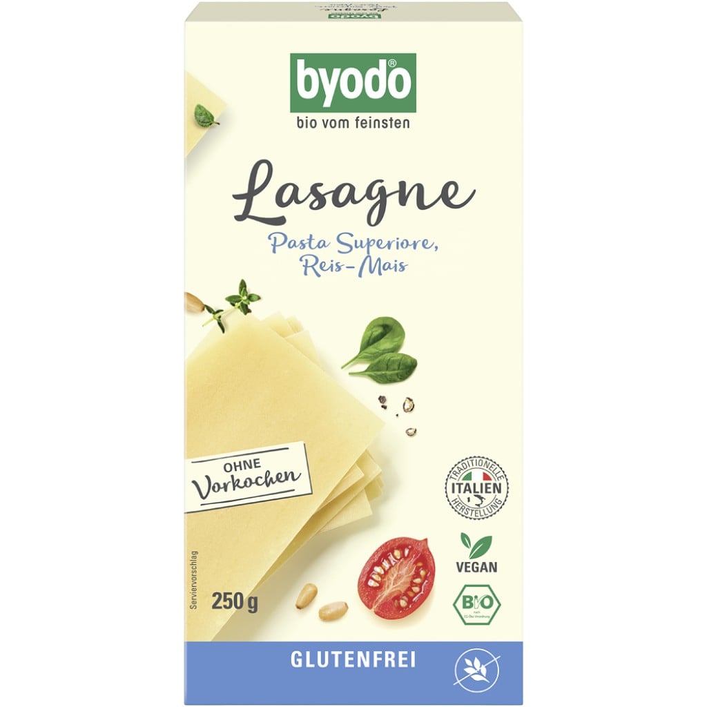 Lasagna din porumb si orez fara gluten, eco - Byodo