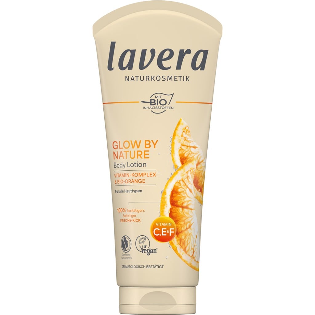 Lotiunea de corp Glow by Nature cu portocala bio si complex de vitamine - Lavera