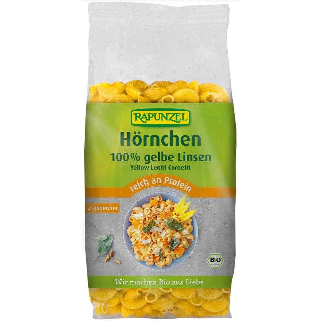 Macaroane din linte galbena fara gluten, eco - Rapunzel