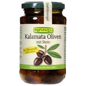 Masline Kalamata violet cu samburi in ulei de masline, eco - Rapunzel
