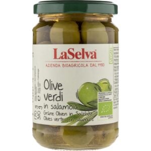 Masline verzi cu samburi in saramura, eco - LaSelva