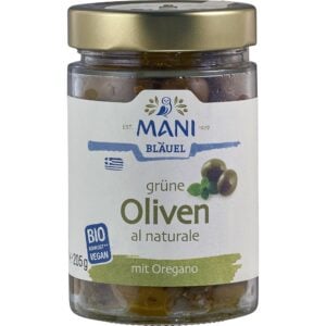 Masline verzi uleiate cu oregano, eco - Mani