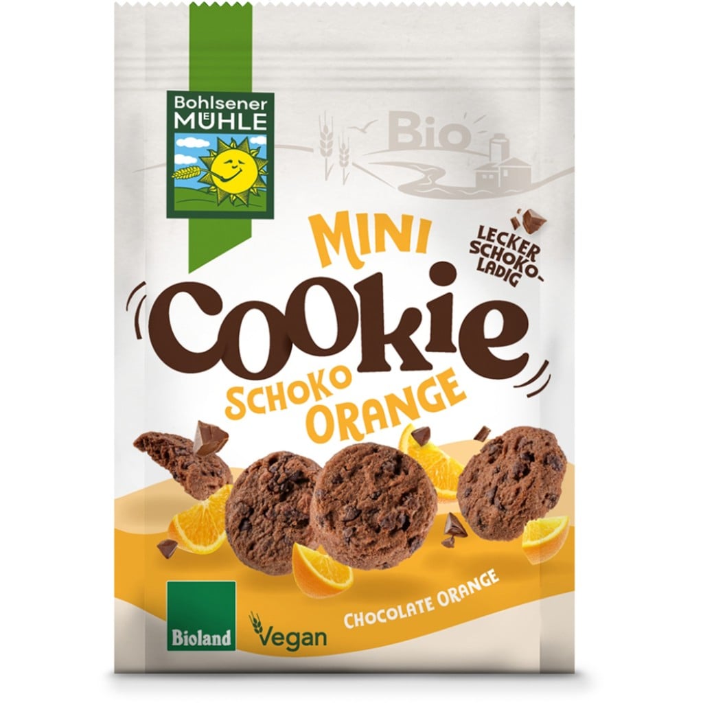 Mini biscuiti vegani cu ciocolata si portocale, eco - Bohlsener Muehle