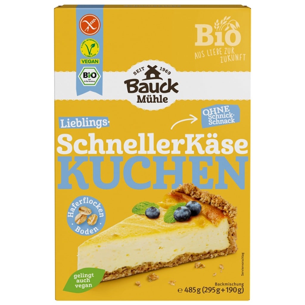 Mix de faina pentru prajitura cu branza fara gluten, eco - BauckHof