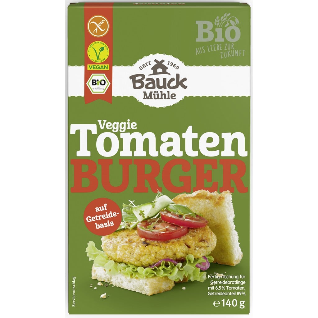Mix pentru burger cu tomate si busuioc fara gluten, eco - BauckHof
