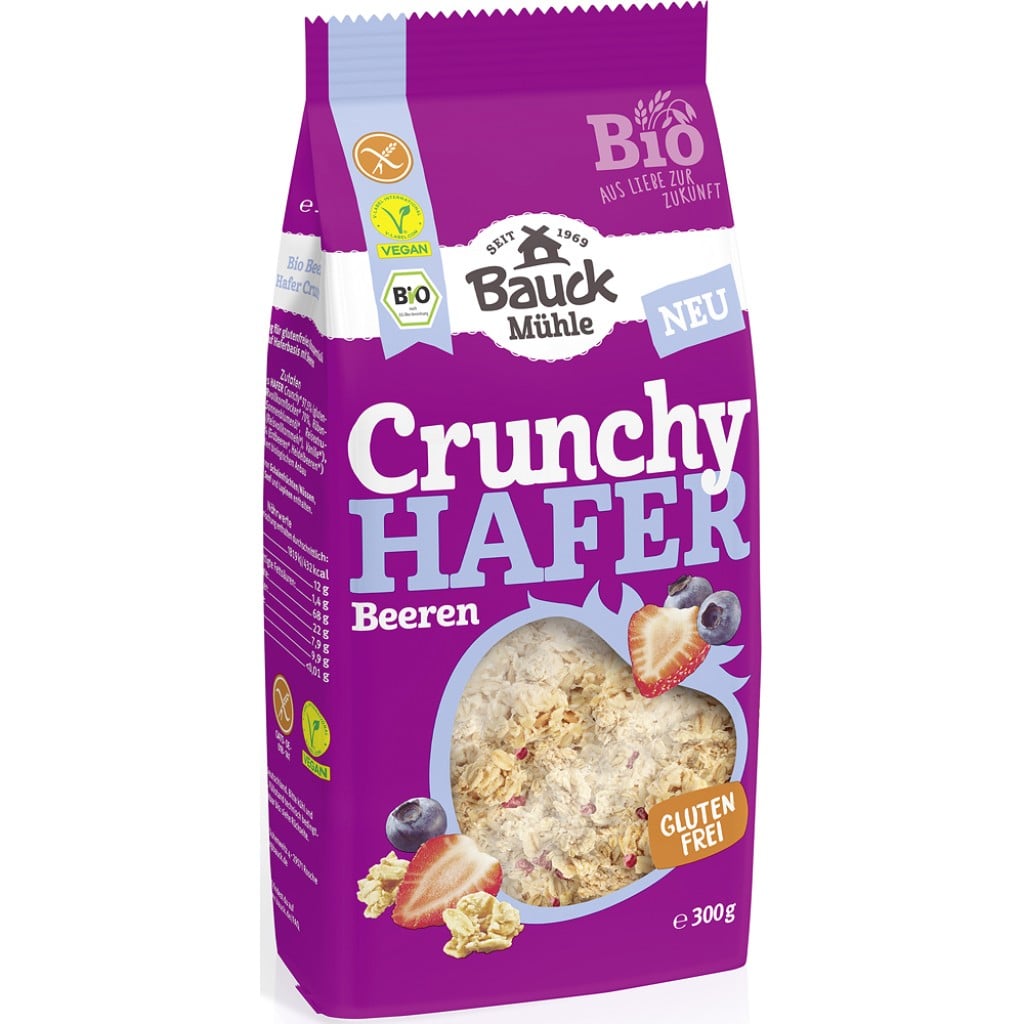 Musli crocant cu ovaz si fructe de padure fara gluten, eco - BauckHof
