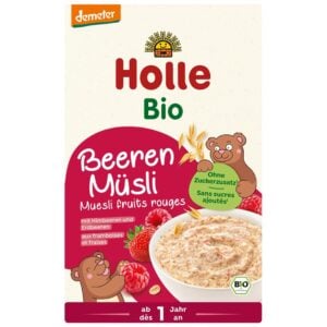 Musli integral cu zmeura si capsuni pentru copii  1 an, eco - Holle