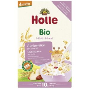 Musli junior cu cereale si fructe pentru copii 10 luni, eco - Holle
