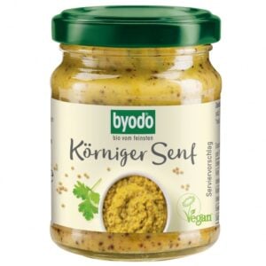 Mustar mediu cu boabe de mustar fara gluten, eco - Byodo