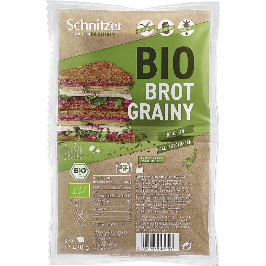 Paine toast cu seminte fara gluten, eco - Schnitzer