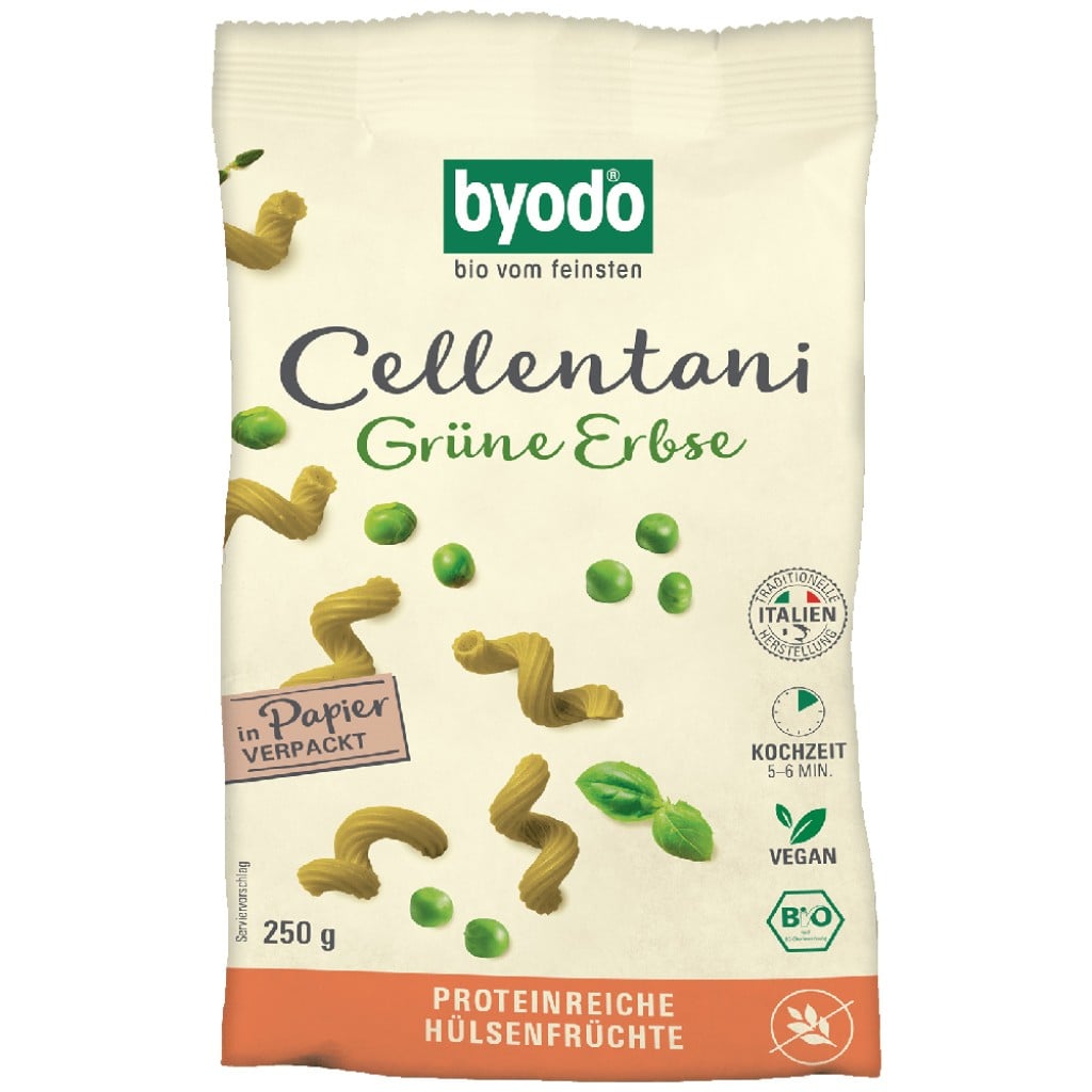 Paste din mazare verde fara gluten, eco - Byodo