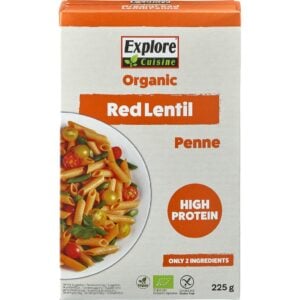 Penne proteice din linte rosie fara gluten, eco - Explore Cuisine