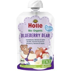 Piure de afine banane si mere cu iaurt fara gluten pentru copii 8luni, eco - Holle