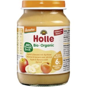 Piure de mere banane si caise pentru copii  6 luni fara gluten, eco - Holle