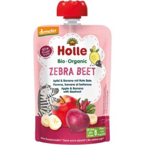 Piure de mere banane si sfecla rosie pentru copii fara gluten 6luni, eco - Holle