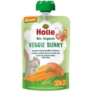Piure de morcov cartof dulce si mazare pentru copii 6 luni fara gluten, eco - Holle